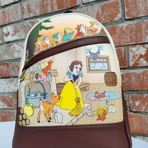 NWT New Loungefly Disney Snow White and The Seven Dwarfs Multi-Scene Backpack